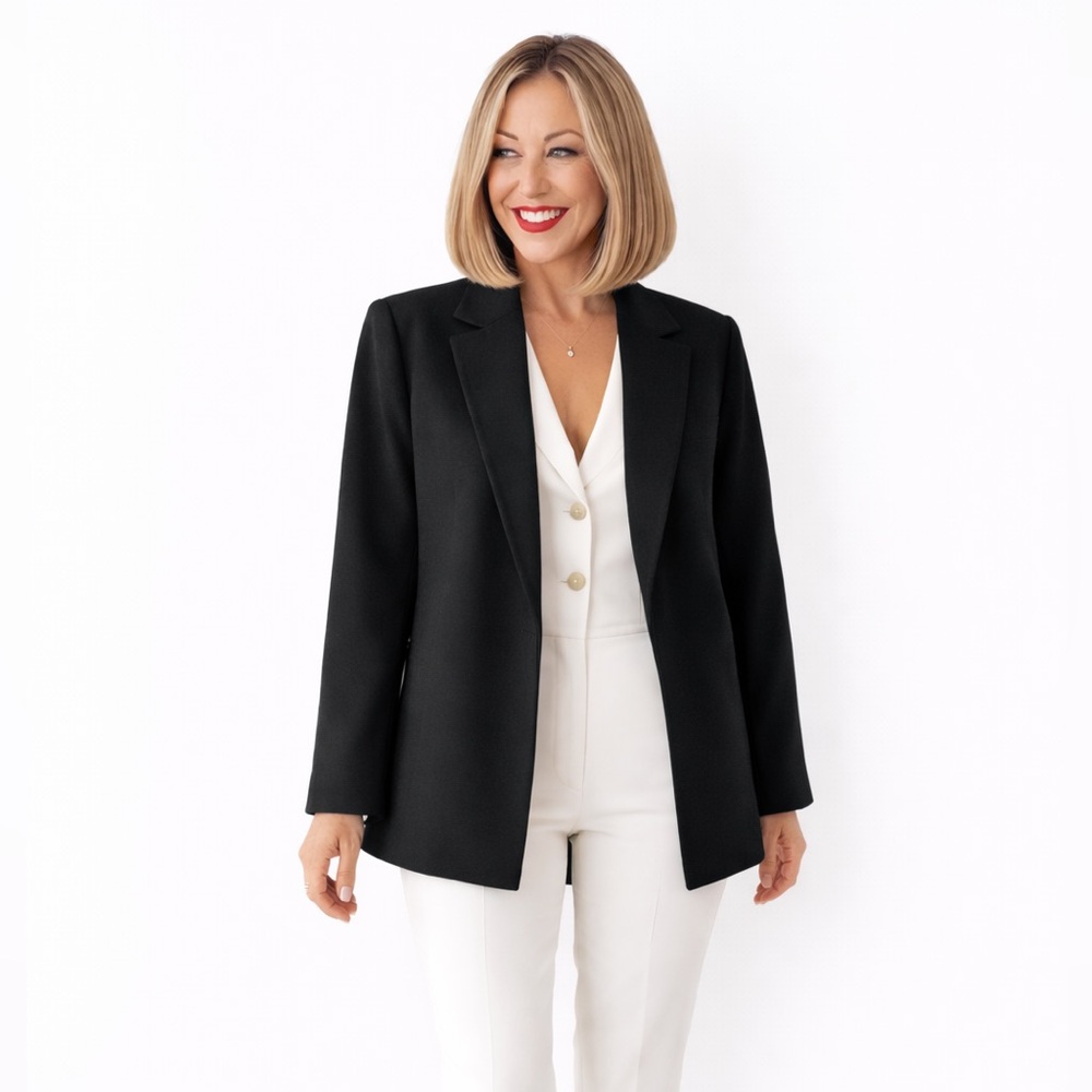 Banana Republic Black Petite Blazer Jacket Women’s Medium Tailored Work Career